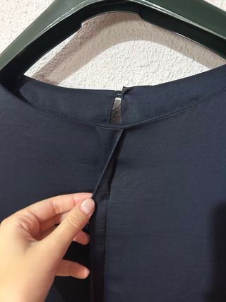 Vestido azul mango talla L recto fiesta elegante