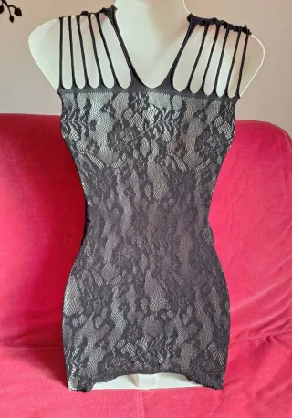 Lencería negra de encaje