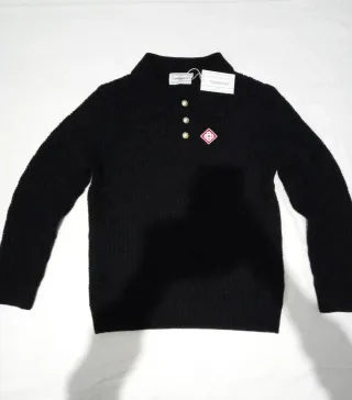 Maglione Casablanca nero con logo