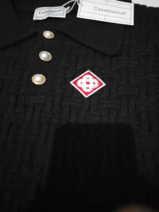 Maglione Casablanca nero con logo