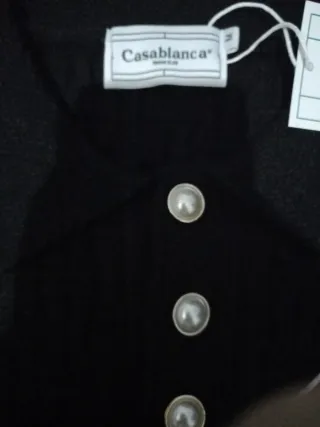 Maglione Casablanca nero con logo