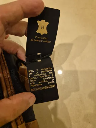 Borsa a tracolla uomo BOSI in pelle marrone