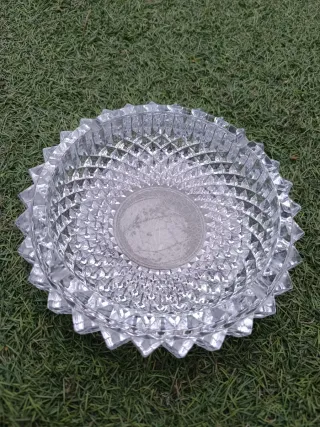 Cenicero de cristal tallado