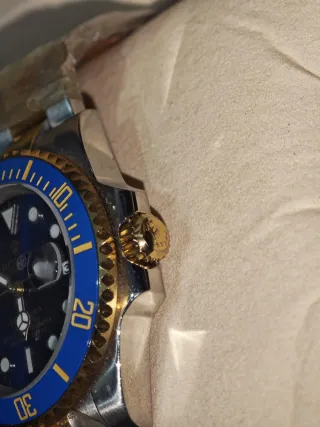 Reloj Rolex Submariner Automático Azul Dorado