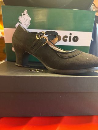 Tacones Flamenco Profesional Talla 39 Negro