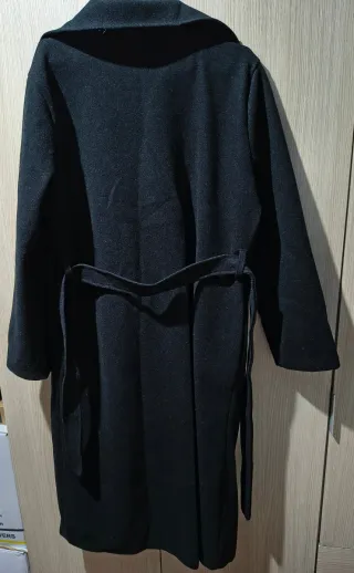 Abrigo largo gabardina negro