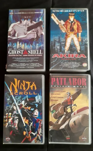 Películas Manga VHS: Ghost in the Shell, Akira, Ni