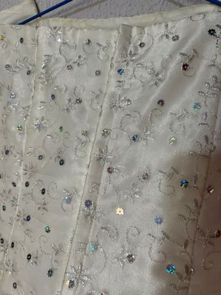 Conjunto fiesta top lentejuelas y falda talla XL