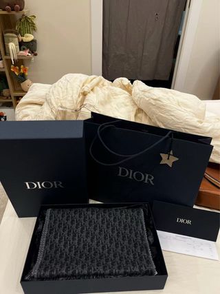 Bufanda Dior Lana Gris