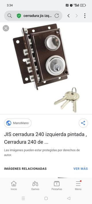 Cerradura JIS240 Izquierda Sobreponer