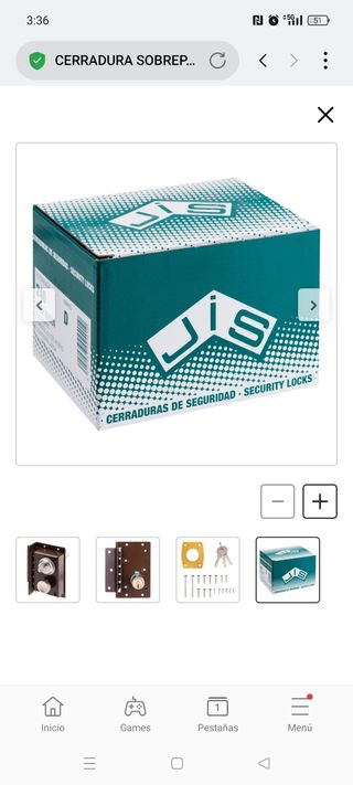 Cerradura JIS240 Izquierda Sobreponer