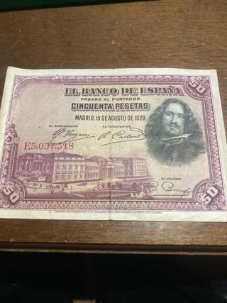 Billete 50 Pesetas Banco de España 1928