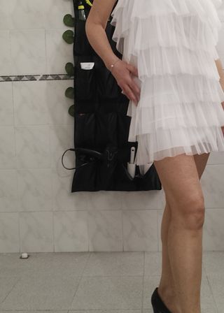 Vestido blanco estilo Charleston. Vestido fiesta.