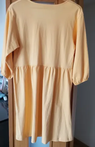 Vestido Mango Algodón Sostenible color mandarina