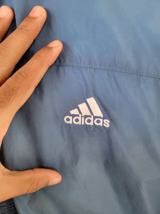 Chaqueta Adidas Azul con Capucha Talla M