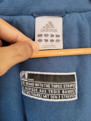 Chaqueta Adidas Azul con Capucha Talla M