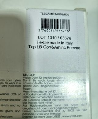 Top reductor largo - Lytess - Italy