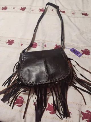 Bandolera de piel artesanal