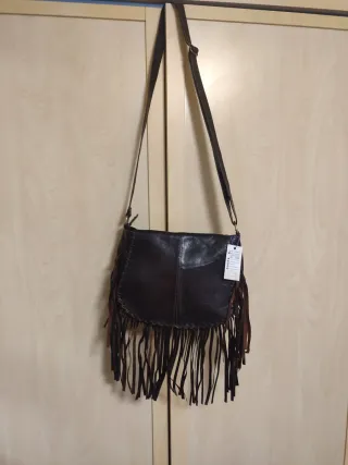 Bandolera de piel artesanal