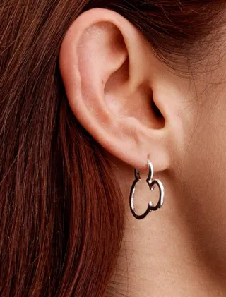 Pendientes de Aro Silueta de Mickey Mouse Disney