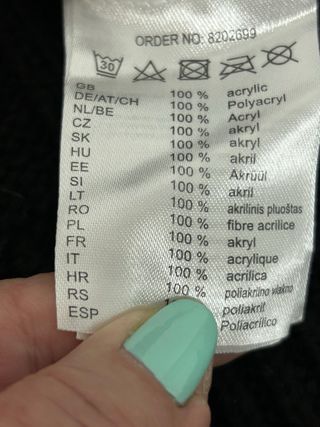 Jersey Laura Torelli Zigzag Negro Blanco Talla XL