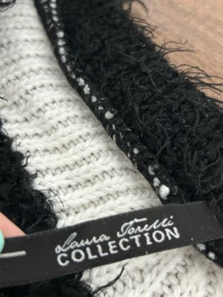 Jersey Laura Torelli Zigzag Negro Blanco Talla XL