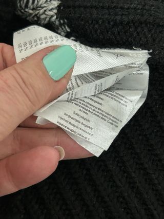 Jersey Laura Torelli Zigzag Negro Blanco Talla XL