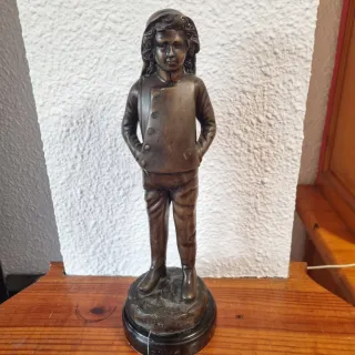 Figura bronce macizo antigua