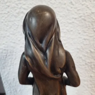Figura bronce macizo antigua