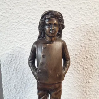 Figura bronce macizo antigua
