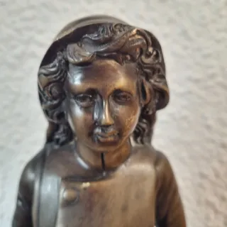 Figura bronce macizo antigua