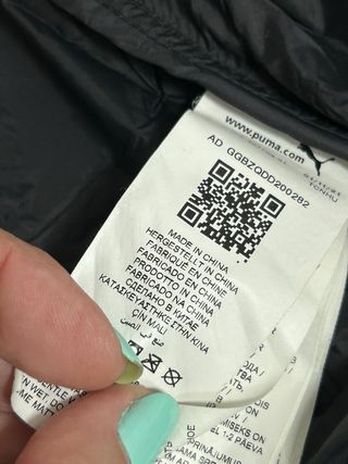 Chaqueta Puma Plumas Talla M Negra