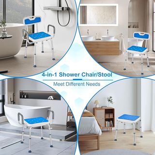 Modundry Silla Baño Regulable Reposabrazo Respaldo