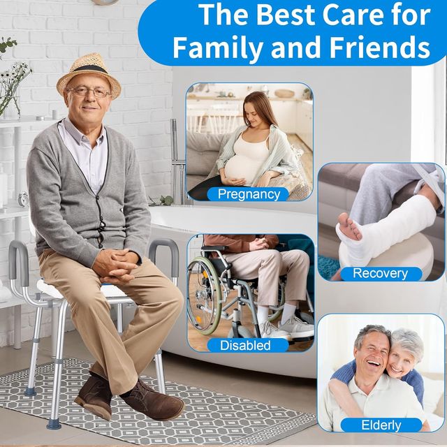 Modundry Silla Baño Regulable Reposabrazo Respaldo