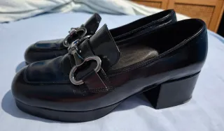 Mocasines Plataforma Bibi Lou Cuero Negro