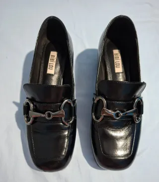 Mocasines Plataforma Bibi Lou Cuero Negro