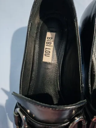 Mocasines Plataforma Bibi Lou Cuero Negro