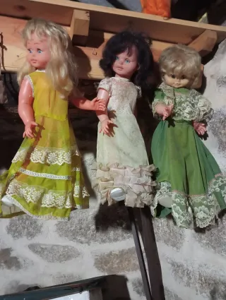 Lote de 3 muñecas vintage