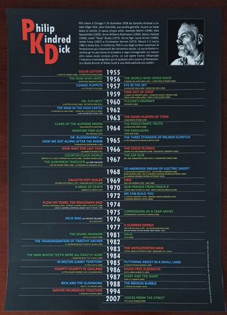 Poster 50x70 cm. Fantascienza Philip Dick SF