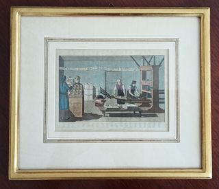 Quadro Arte della Stampa Miniatura Cornice dorata