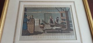 Quadro Arte della Stampa Miniatura Cornice dorata