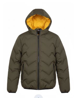 Piumino trapuntato New Mentaly verde/giallo