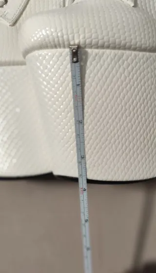 Botines altos blancos plataforma 9 cm