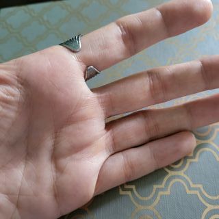 Anillo de acero plateado