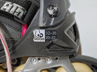 Patines en línea negros y rosas talla 32-35