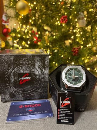 G-Shock Verde y Plateado