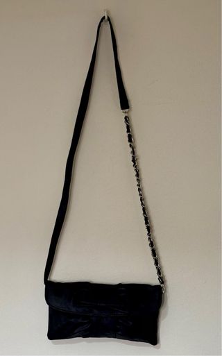 Bolso de Fiesta Negro con Lazo