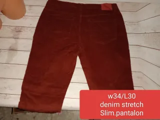 Pantalón pana slim W34/L30