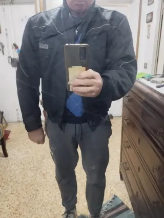 Giacche moto termica nera e guanti pioggia mis xl