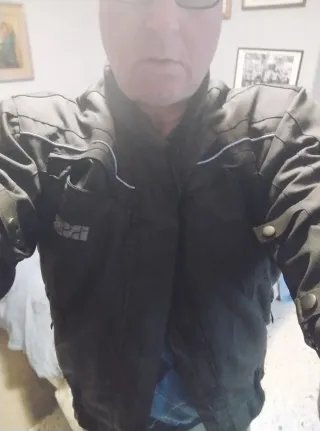 Giacche moto termica nera e guanti pioggia mis xl